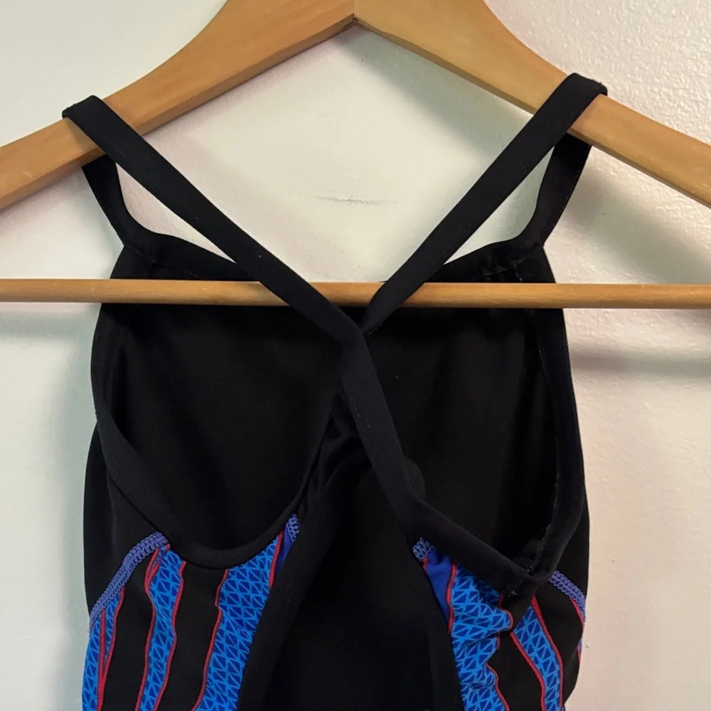 TYR Kids Swim One Piece - Black and Blue size 24